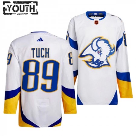 Buffalo Sabres Dresy Alex Tuch 89 Adidas 2022-23 Bílý Reverse Retro 2.0 Authentic - Dětské